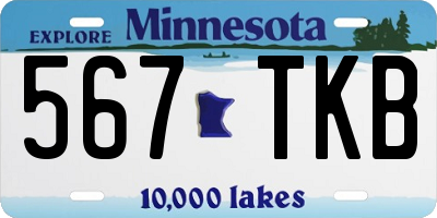 MN license plate 567TKB