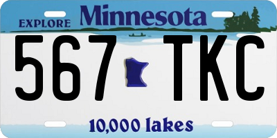MN license plate 567TKC