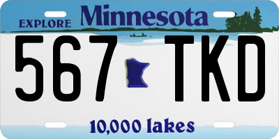 MN license plate 567TKD