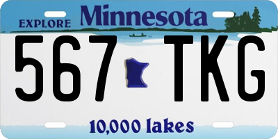 MN license plate 567TKG