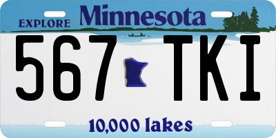 MN license plate 567TKI