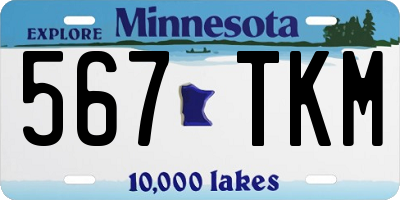 MN license plate 567TKM