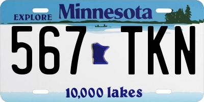 MN license plate 567TKN