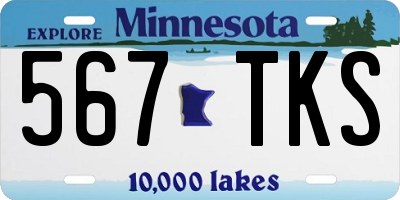 MN license plate 567TKS