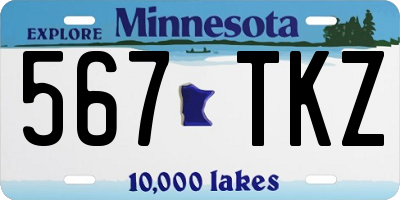 MN license plate 567TKZ