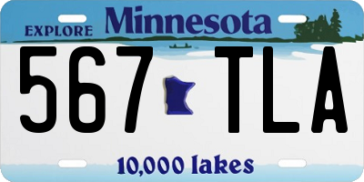 MN license plate 567TLA