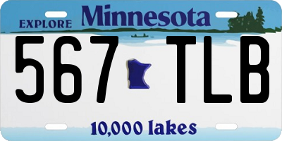 MN license plate 567TLB