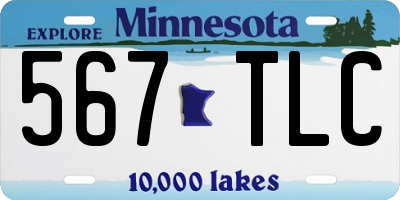MN license plate 567TLC