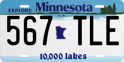 MN license plate 567TLE
