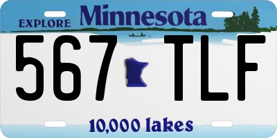 MN license plate 567TLF