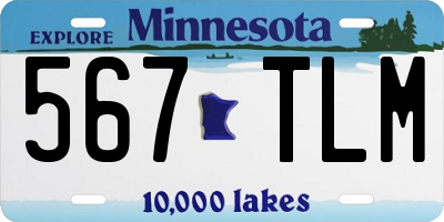 MN license plate 567TLM