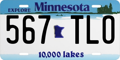 MN license plate 567TLO