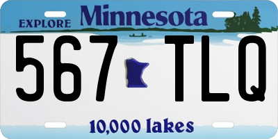 MN license plate 567TLQ