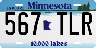 MN license plate 567TLR