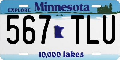 MN license plate 567TLU