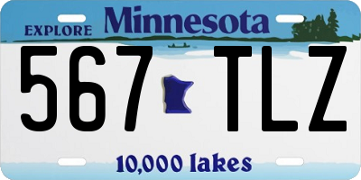 MN license plate 567TLZ