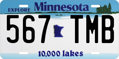 MN license plate 567TMB