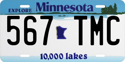 MN license plate 567TMC