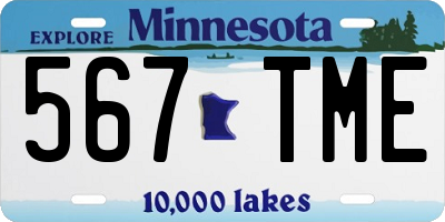 MN license plate 567TME