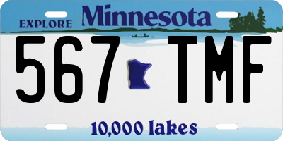 MN license plate 567TMF