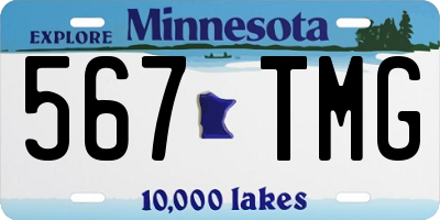 MN license plate 567TMG