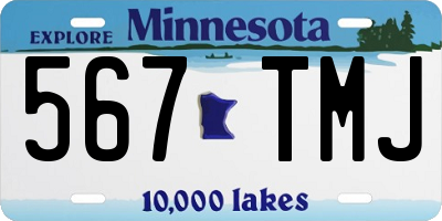 MN license plate 567TMJ