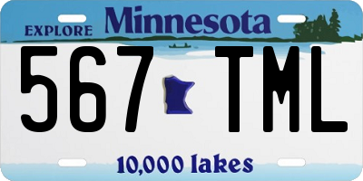 MN license plate 567TML