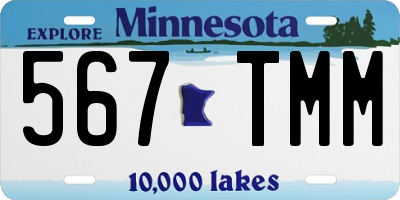 MN license plate 567TMM