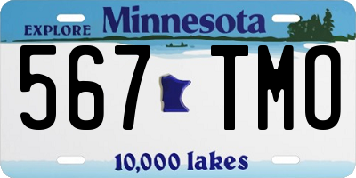MN license plate 567TMO
