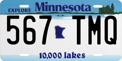 MN license plate 567TMQ