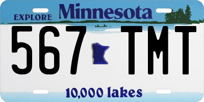 MN license plate 567TMT
