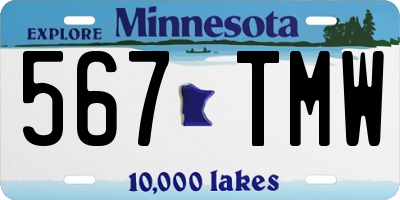 MN license plate 567TMW