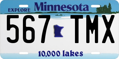 MN license plate 567TMX