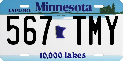 MN license plate 567TMY