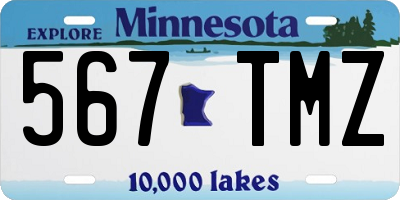 MN license plate 567TMZ