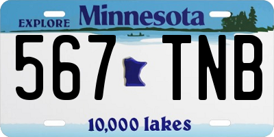 MN license plate 567TNB