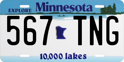 MN license plate 567TNG