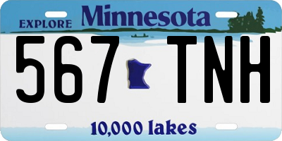 MN license plate 567TNH