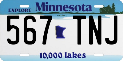 MN license plate 567TNJ