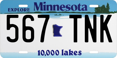 MN license plate 567TNK
