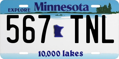 MN license plate 567TNL