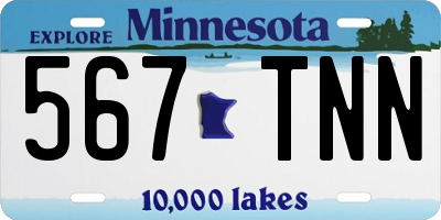 MN license plate 567TNN