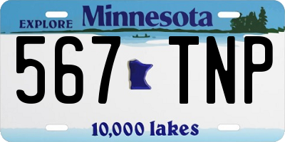 MN license plate 567TNP