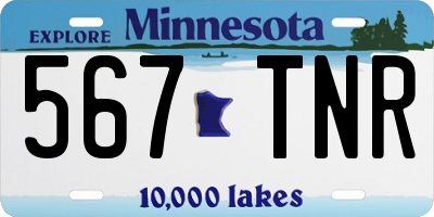 MN license plate 567TNR