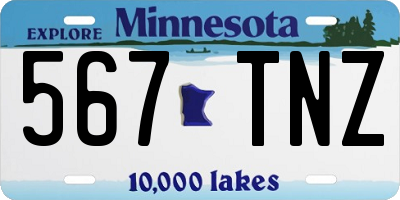MN license plate 567TNZ