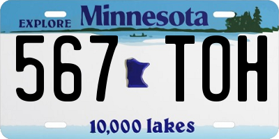 MN license plate 567TOH