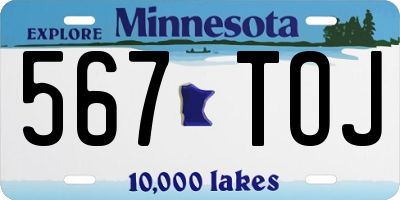 MN license plate 567TOJ