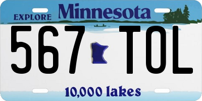 MN license plate 567TOL