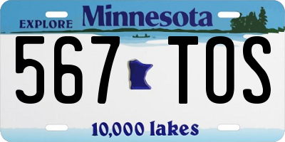 MN license plate 567TOS