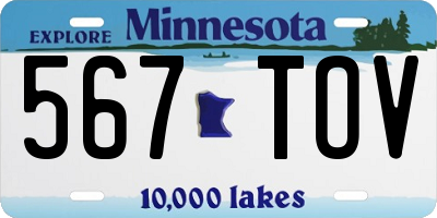 MN license plate 567TOV